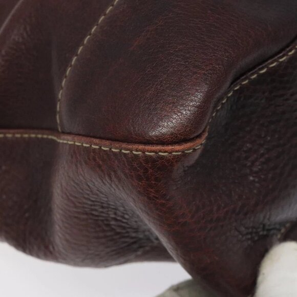 GUCCI Shoulder Bag Leather Brown Silver 247400 Auth ep9062 - Picture 5 of 16